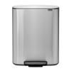 Poubelle à pédale BO 60 l, acier mat, Brabantia
