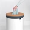 Bac à linge 60 l, avec couvercle en liège, blanc, Brabantia