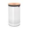 Bac à linge 60 l, avec couvercle en liège, blanc, Brabantia