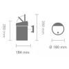Poubelle à couvercle tactile TOUCH BIN 3 l, noir, Brabantia