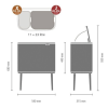 Poubelle à couvercle tactile BO 11 + 23 l, blanc, Brabantia