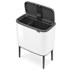 Poubelle à couvercle tactile BO 11 + 23 l, blanc, Brabantia