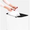 Poubelle à couvercle tactile BO 11 + 23 l, blanc, Brabantia
