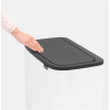 Poubelle à couvercle tactile BO 11 + 23 l, blanc, Brabantia