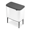 Poubelle à couvercle tactile BO 11 + 23 l, blanc, Brabantia