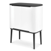 Poubelle à couvercle tactile BO 11 + 23 l, blanc, Brabantia
