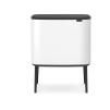 Poubelle à couvercle tactile BO 11 + 23 l, blanc, Brabantia