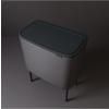 Poubelle à couvercle tactile BO 3 x 11 l, platine, Brabantia