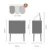 Poubelle à couvercle tactile BO 3 x 11 l, platine, Brabantia