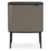 Poubelle à couvercle tactile BO 3 x 11 l, platine, Brabantia