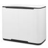 Poubelle à pédale BO 3 x 11 l, blanc, Brabantia