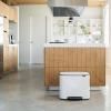 Poubelle à pédale BO 3 x 11 l, blanc, Brabantia
