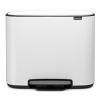 Poubelle à pédale BO 3 x 11 l, blanc, Brabantia