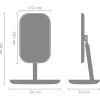 Miroir de table 28,3 cm, avec plateau, blanc, Brabantia