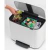 Poubelle à pédale BO 11 + 23 l, blanc, Brabantia