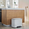 Poubelle à pédale BO 11 + 23 l, blanc, Brabantia