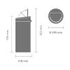 Poubelle à couvercle tactile TOUCH BIN NEW 30 l, beige, Brabantia