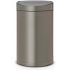 Poubelle à couvercle tactile TOUCH POUBELLE NEUF 23 + 10 l, platine, Brabantia