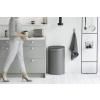 Poubelle à couvercle tactile TOUCH POUBELLE NEUF 23 + 10 l, platine, Brabantia