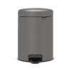 Poubelle à pédale NEWICON 5 l, gris minéral, Brabantia