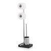 Porte papier toilette sur pied avec porte papier toilette supplémentaire et brosse WC MENOTO, Blomus