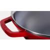 Wok 30 cm, avec couvercle en verre, cerise, fonte, Staub