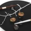 Galet repose-baguette  MATT BLACK, porcelaine, MIJ