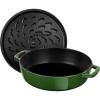 Faitout 24 cm, couvercle auto-obturant, fonte, basilic, Staub