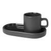 Tasse à espresso avec soucoupe PILAR, set de 2 pc, kaki, Blomus