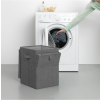Empilable panier à linge Brabantia gris foncé point culminant 35 l
