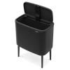 Poubelle à couvercle tactile BO 36 l, noir mat, Brabantia