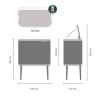 Poubelle à couvercle tactile BO 36 l, noir mat, Brabantia