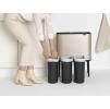 Poubelle à couvercle tactile TOUCH BIN 3 x 11 l, champagne, Brabantia
