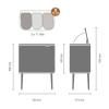 Poubelle à couvercle tactile TOUCH BIN 3 x 11 l, champagne, Brabantia