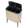 Poubelle à couvercle tactile TOUCH BIN 3 x 11 l, champagne, Brabantia