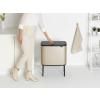 Poubelle à couvercle tactile TOUCH BIN 3 x 11 l, champagne, Brabantia