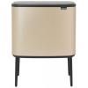 Poubelle à couvercle tactile TOUCH BIN 3 x 11 l, champagne, Brabantia