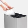 Poubelle à couvercle tactile BO 3 x 11 l, acier mat, Brabantia