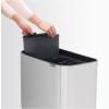 Poubelle à couvercle tactile BO 3 x 11 l, acier mat, Brabantia