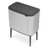 Poubelle à couvercle tactile BO 3 x 11 l, acier mat, Brabantia