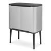 Poubelle à couvercle tactile BO 3 x 11 l, acier mat, Brabantia