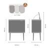 Poubelle à couvercle tactile BO 3 x 11 l, acier mat, Brabantia