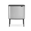Poubelle à couvercle tactile BO 3 x 11 l, acier mat, Brabantia