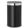 Poubelle à couvercle tactile TOUCH BIN NEW 40 l, noir mat avec couvercle mat, Brabantia