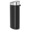 Poubelle à couvercle tactile TOUCH BIN NEW 40 l, noir mat avec couvercle mat, Brabantia