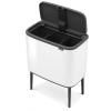 Poubelle à couvercle tactile BO 3 x 11 l, blanc, Brabantia