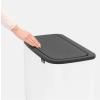 Poubelle à couvercle tactile BO 3 x 11 l, blanc, Brabantia