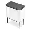 Poubelle à couvercle tactile BO 3 x 11 l, blanc, Brabantia