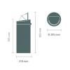 Poubelle à couvercle tactile TOUCH BIN NEW 30 l, résistant aux traces de doigts, acier mat, Brabantia