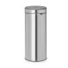 Poubelle à couvercle tactile TOUCH BIN NEW 30 l, résistant aux traces de doigts, acier mat, Brabantia